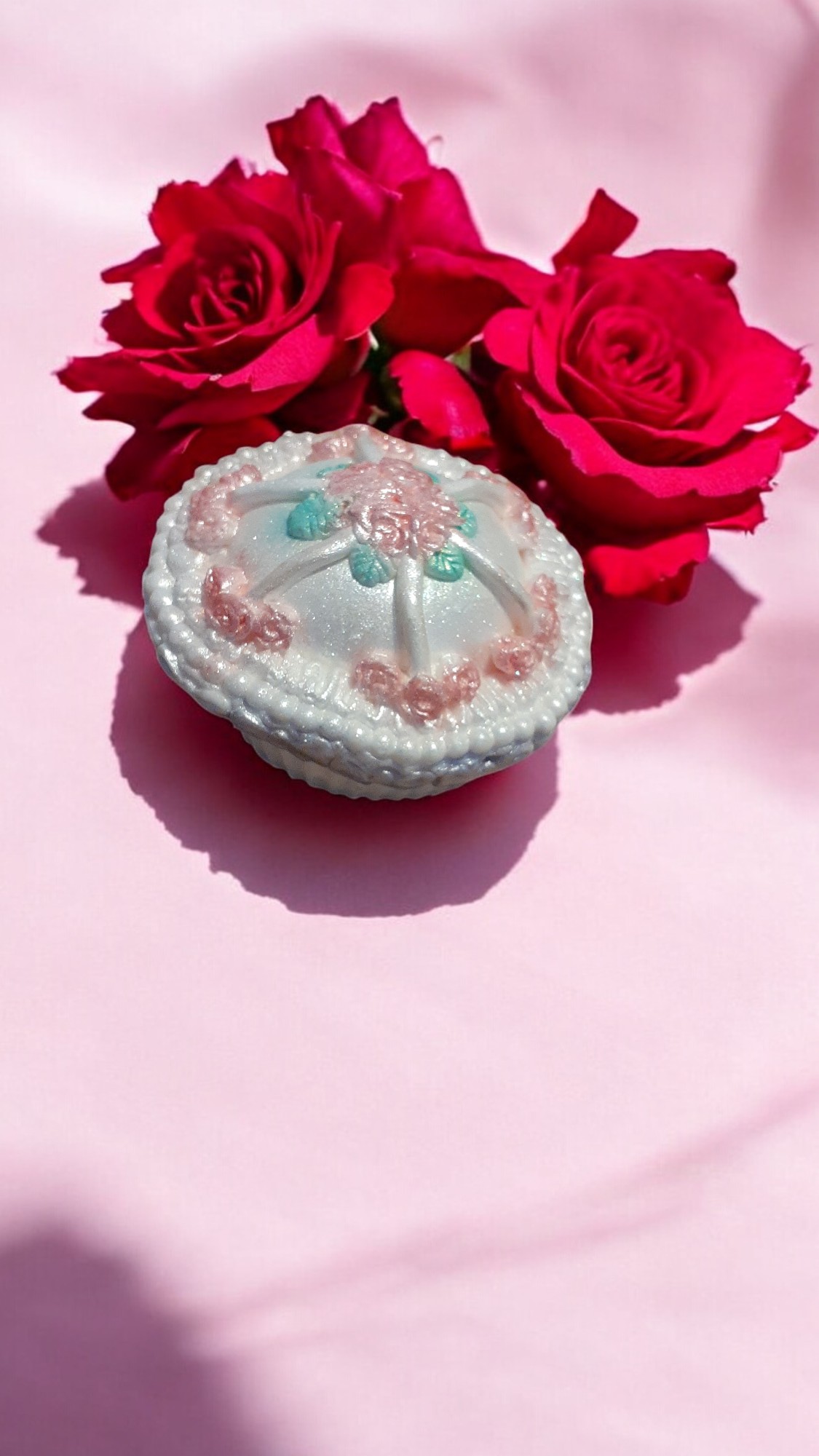 Cupcake Groot met Roosjes Zeepje met Mica (image for) Cupcake Groot met Roosjes Zeepje met Mica